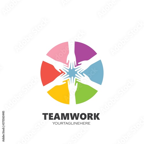 teamwork Hand vector icon illustration design