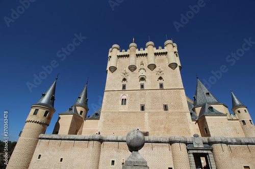 View of the Alcazar fortress in Segovia, Spain 