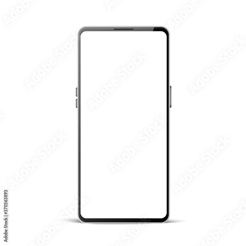 Vector realistic frameless smartphone mock up 3d