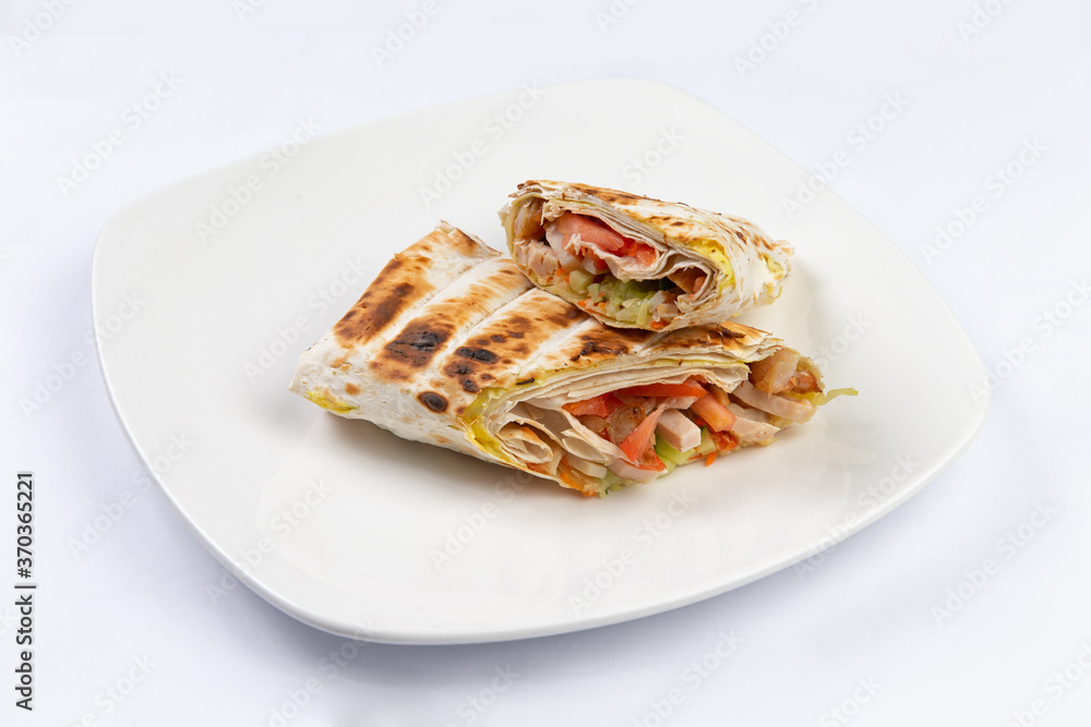 Shawarma sandwich gyro fresh roll of lavash, pita bread RecipeTin Eatsfilled with grilled meat, mushrooms, cheese. Shawarma sandwich gyro fresh roll of lavash, pita bread RecipeTin Eatsfilled with grilled meat, mushrooms, cheese.