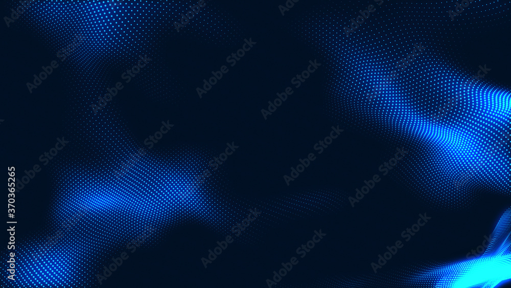 Dot white blue wave light screen gradient texture background. Abstract technology big data digital background. 3d rendering. Dot white blue wave light screen gradient texture background. Abstract technology big data digital background. 3d rendering.