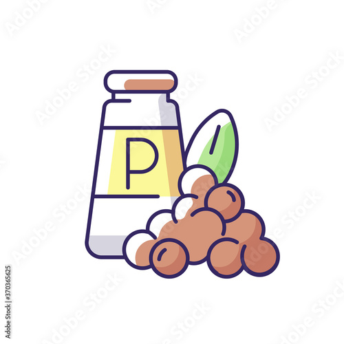 Black pepper RGB color icon. Black peppercorn seeds. Natural supplement. Spicy food seasoning. Cooking herbs and condiments. Traditional indian spices. Isolated vector illustrations