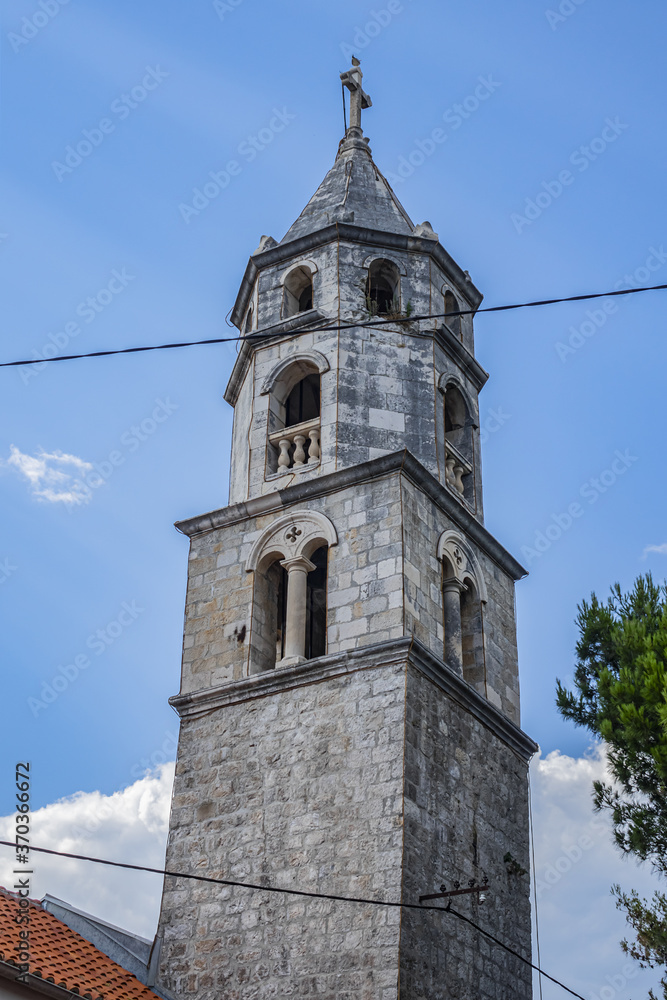 Fototapeta premium Our Lady of the Snow in Cavtat, Croatia. Our Lady of the Snow church attached to Franciscan Monastery (founded in 1484).