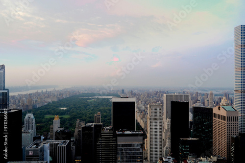 Vistas de Central Park desde uno de los rascacielos de la ciudad de Nueva York. © Berta