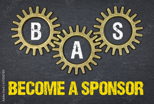 Tableau sur toile BAS become a sponsor
