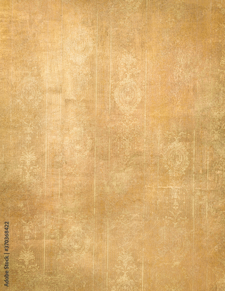 Fototapeta premium Gold Grunge Texture, Vertical, Perfect Background With Space For Text Or Image, dirty vintage illustration