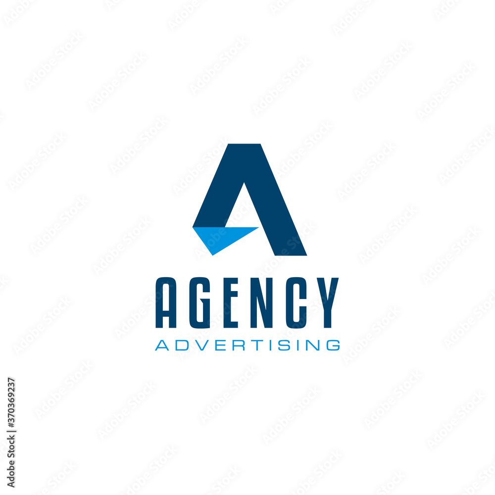 Simple Modern Initial Letter A Agency Triangle logo design Simple Modern Initial Letter A Agency Triangle logo design