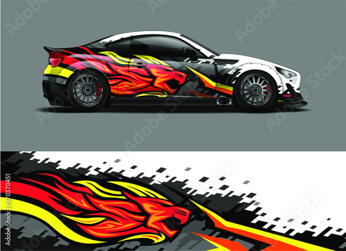 car decal design vector kit. abstract background graphics for vehicle advertisement and vinyl wrap