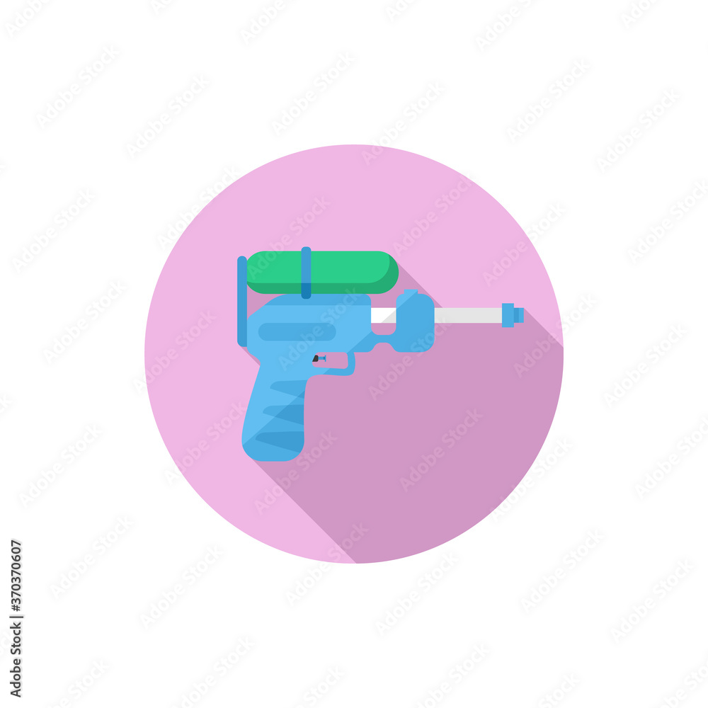 water pistol gun flat design pink background water pistol gun flat design pink background
