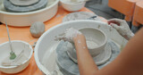 Pot clay art skill decoration workshop