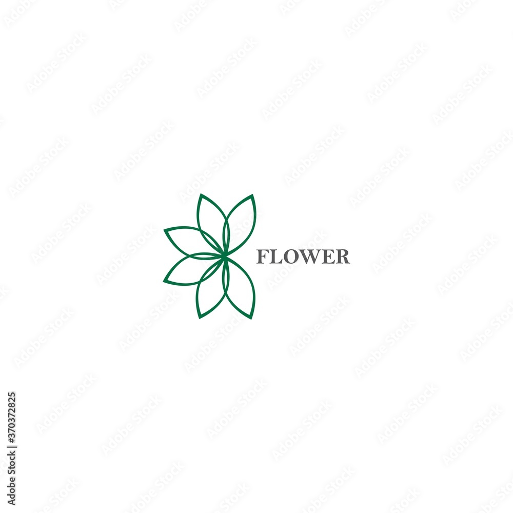  flower Logo Template vector icon illustration