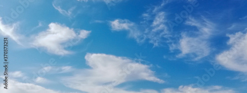 Fototapeta Naklejka Na Ścianę i Meble -  blue sky with white clouds. Nature background of sky