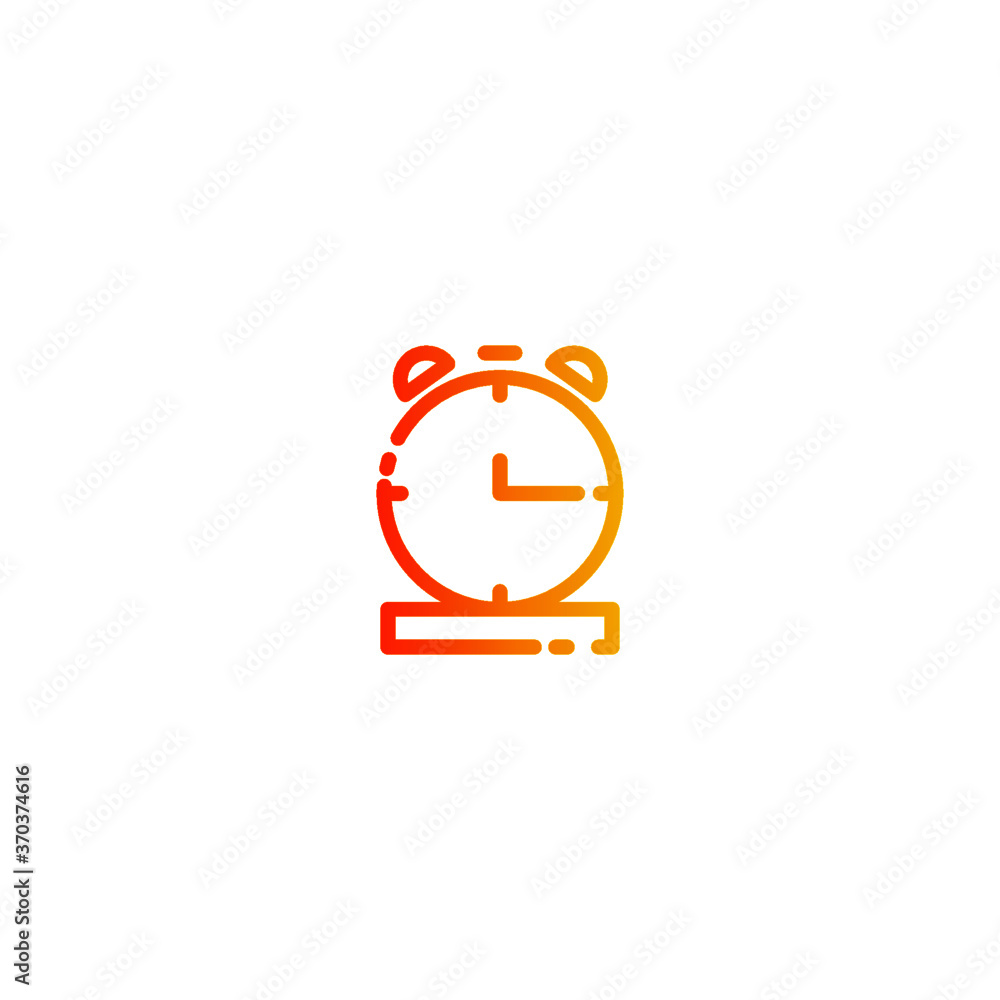 Alarm clock icon. Vector illustration of clock icon Alarm clock icon. Vector illustration of clock icon