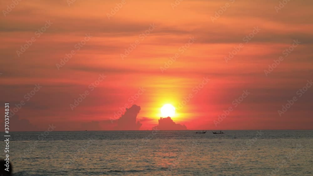 sunset time lapse for high season in Phuket sunset time lapse for high season in Phuket