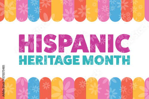 National Hispanic Heritage Month. September 15 to October 15. .Holiday concept. Template for background, banner, card, poster with text inscription. Vector EPS10 illustration.