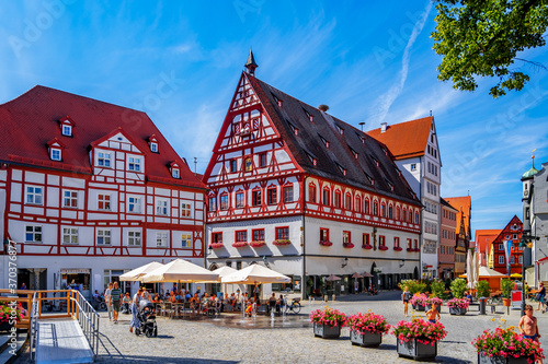 Marktplatz, Nördlingen, Deutschland 