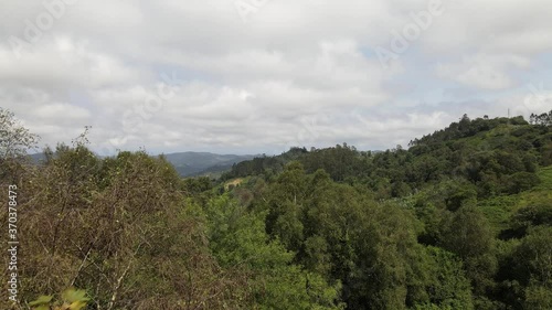 Peña Cabrera recreational area. The recreational area is located in a mountain area and from its viewpoint you can see a wide panoramic view of the councils of Cabranes and Villaviciosa. Cinematic 4k. photo