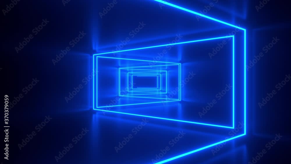 Abstract blue frame tunnel background loop Abstract blue frame tunnel background loop