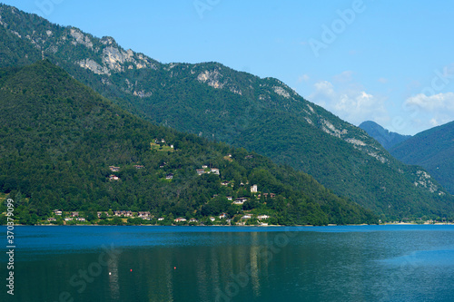 Lake of Ledro in Trentino at summer