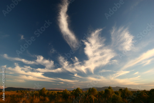 Nubes altas, cirros. Cieza, Murcia, España. photo