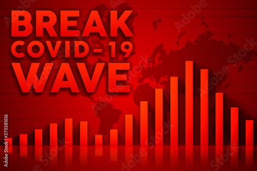 Covid-19 or pandemic info graphic.