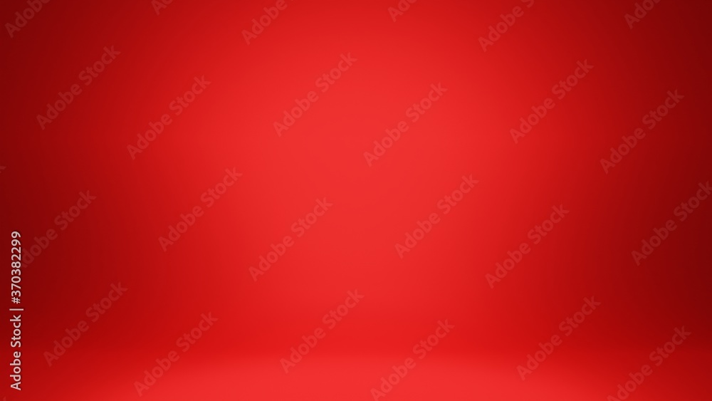 3d rendering abstract background. Smooth red with black vignette studio well use as background, business report, digital, website template.