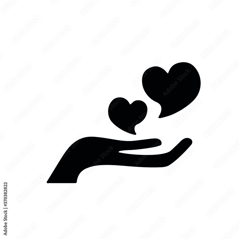 Charity and donation icons. Help and safe life vector collection