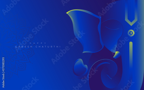 Indian Religious Festival Ganesh Chaturthi Background with Lord Ganesha