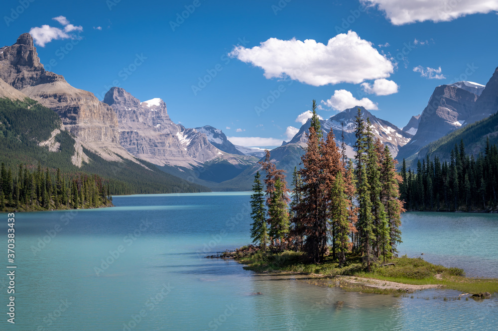 Spirit Island in Maligne Lake, Jasper National park, Alberta, Canada. Spirit Island in Maligne Lake, Jasper National park, Alberta, Canada.