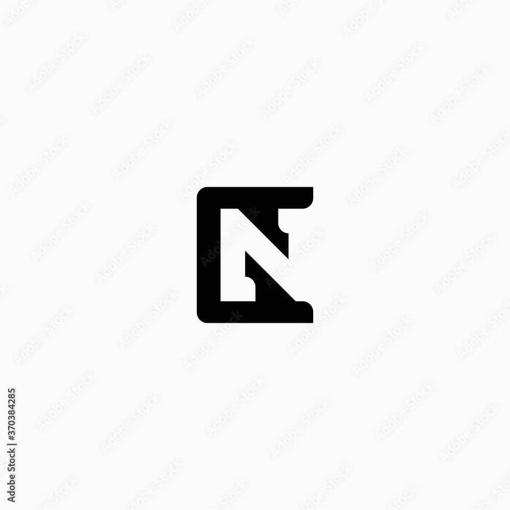 Abstract Initial Letter CN Logo. Flat Vector Logo Design Template Element. Geometric Rounded Line isolated on White Background. Abstract Initial Letter CN Logo. Flat Vector Logo Design Template Element. Geometric Rounded Line isolated on White Background.