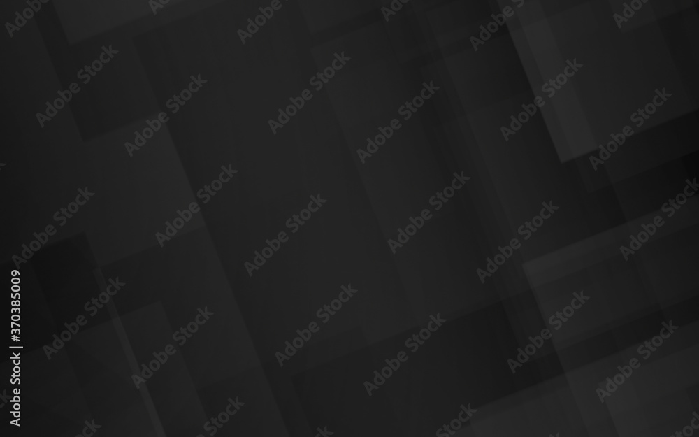 Naklejka premium Black and gray polygon square pattern gradient abstract background. 3d render illustration for business presentation template.