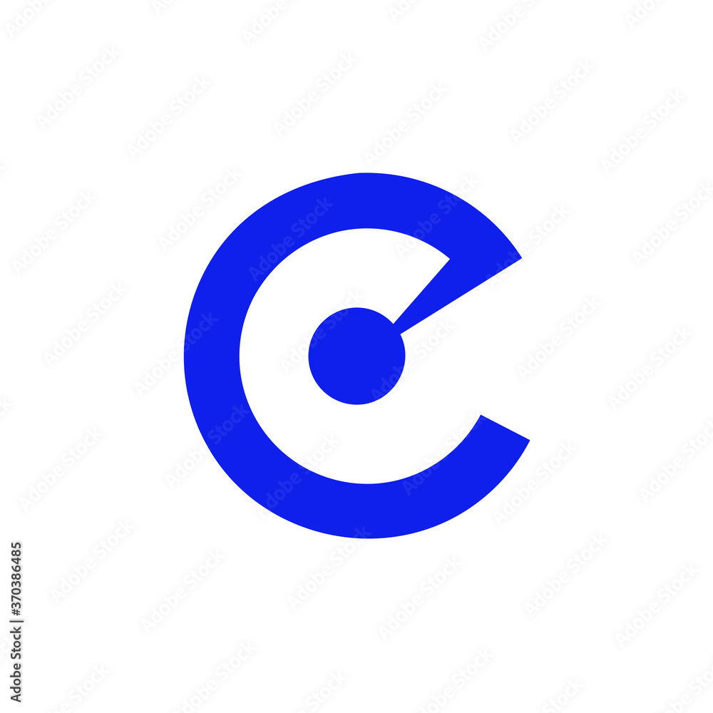 Creative blue letter c logo design. Business icon. Vector letter c icon. Stock vector illustration Creative blue letter c logo design. Business icon. Vector letter c icon. Stock vector illustration