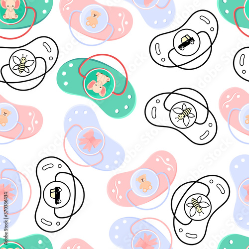 Pattern. Children's pacifiers