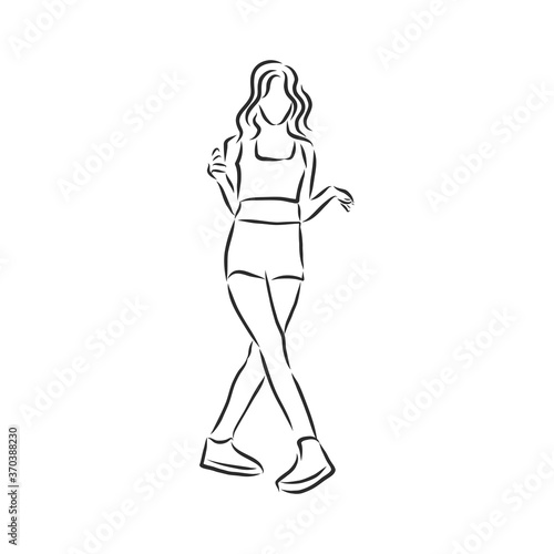 dancers illustration . fitness dancers, fitness, dancer, vector sketch illustration