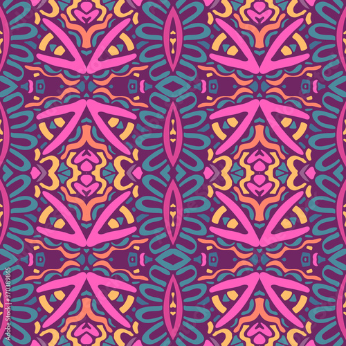 Wallpaper Mural Tiled ethnic pattern for fabric. Abstract geometric mosaic vintage seamless pattern patchwork ornamental. Torontodigital.ca