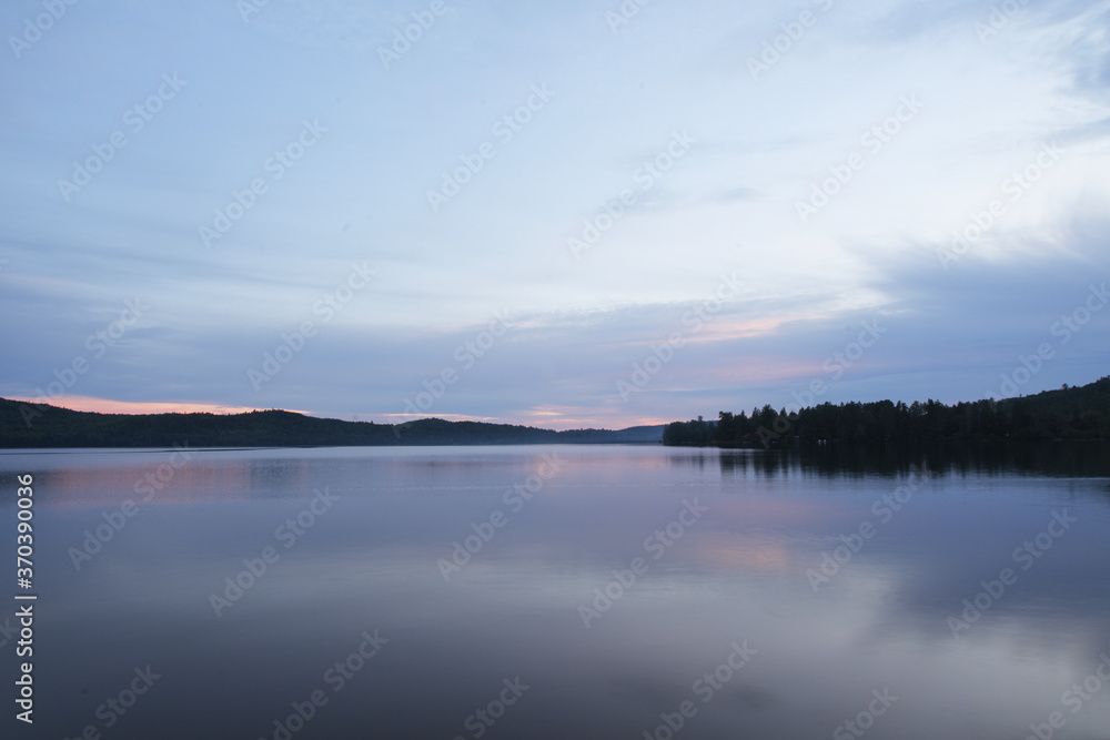 Sunset over a lake Sunset over a lake