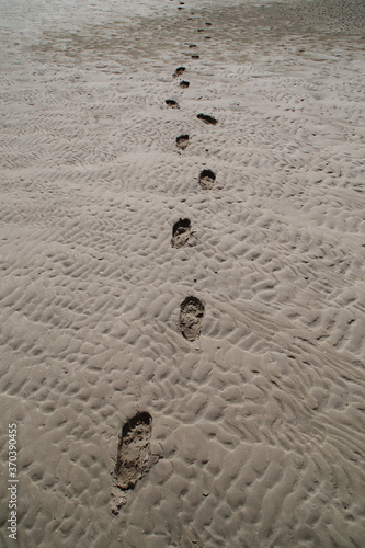 Fussspuren im Sand von Langeoog