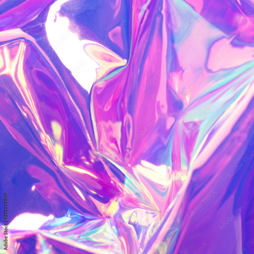 Purple liquid texture. Defocused realistic wrinkled holographic material background. Purple liquid texture. Defocused realistic wrinkled holographic material background.