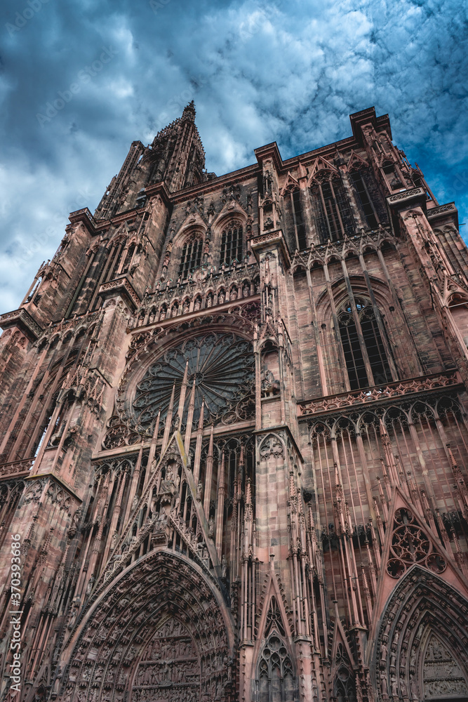 Cathedral of Strasbourg France, aug 2 2020
