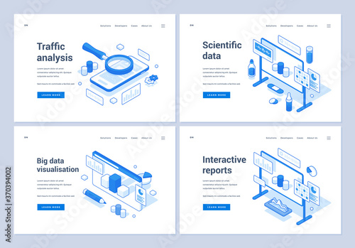 Set of banners for various data services