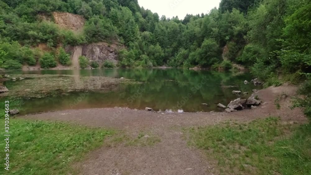 Slow motion walking to lake during summer day at Schwarzwald Black Forest, Germany Slow motion walking to lake during summer day at Schwarzwald Black Forest, Germany