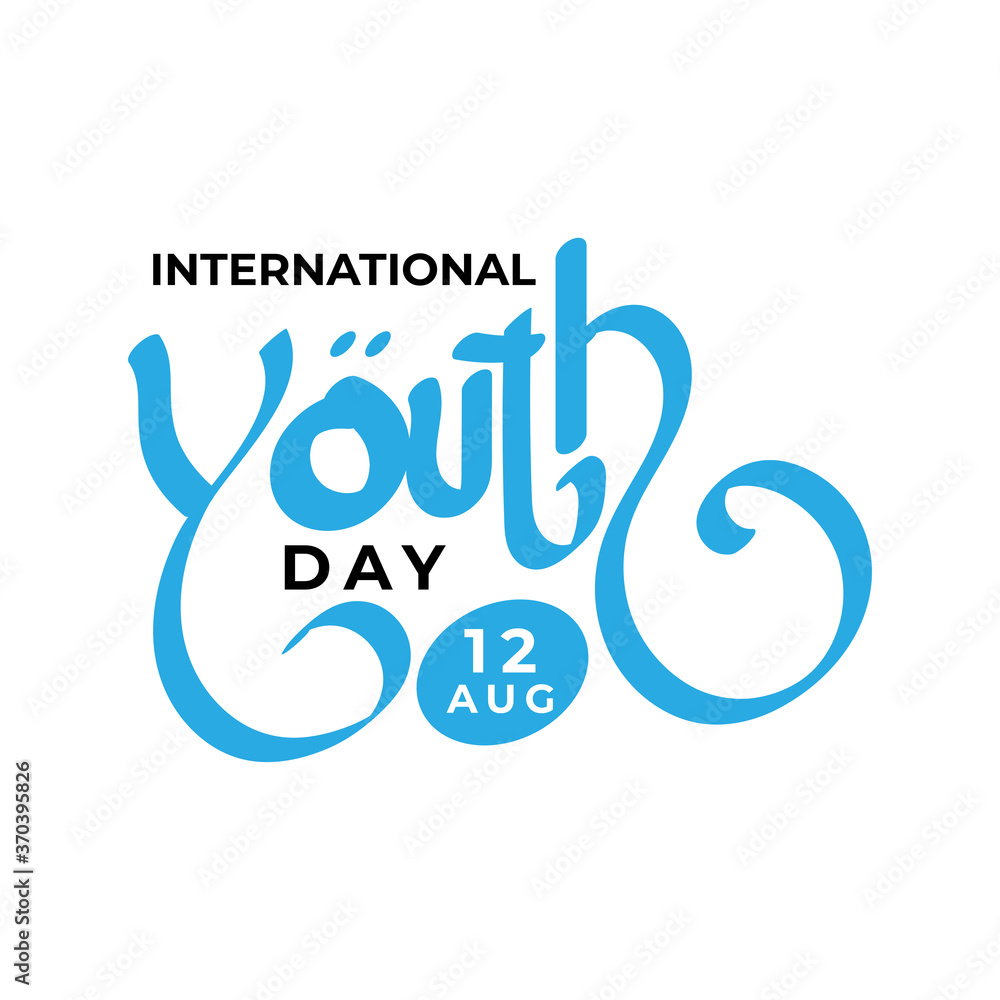 Design for celebrating International youth day event. August 12. Design for celebrating International youth day event. August 12.