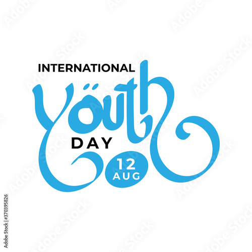 Design for celebrating International youth day event. August 12.