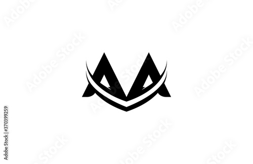 Professional Artistic Monogram Swoosh Letter AA Logo Design