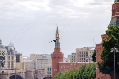 Moscow Red Square Selective focus August 2020. Editorial