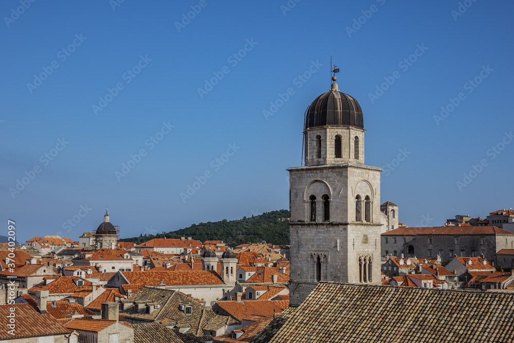 Famous Dubrovnik Franciscan Church and Monastery. Franciscan Church and Monastery (1317) - large complex belonging to the Order of the Friars Minor. Dubrovnik, Croatia.