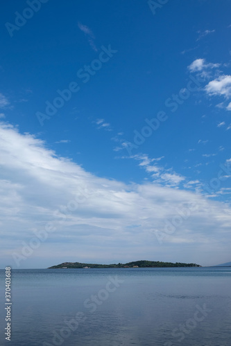 island, sea and cloudy sky, urla, izmir © mustafaoncul