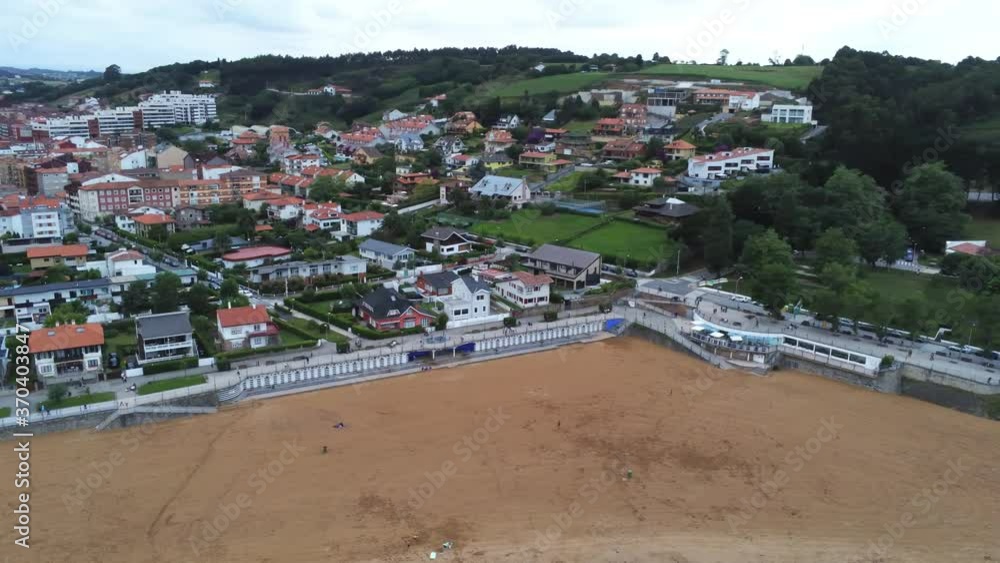 Luanco. Coastal village in Asturias,Spain. Aerial Drone Footage Luanco. Coastal village in Asturias,Spain. Aerial Drone Footage