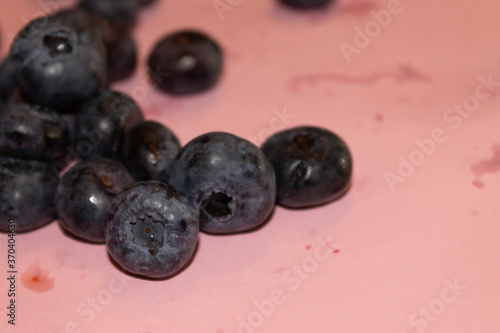 Blueberries on a colored background