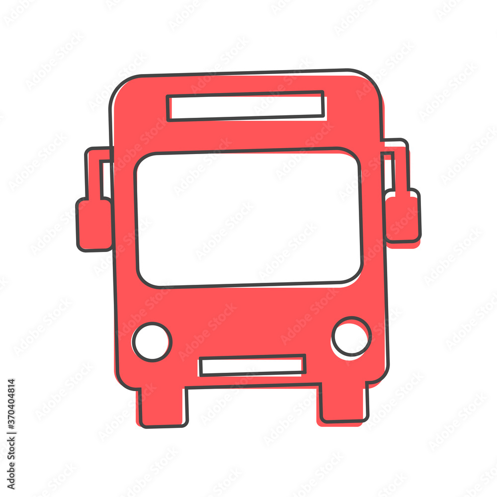 Vector illustration bus to transport people cartoon style on white isolated background. Vector illustration bus to transport people cartoon style on white isolated background.